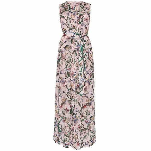Ted Baker Pink Jungle Floral Maxi Dress Belted Sleeveless Occasion US 6 - Picture 2 of 12